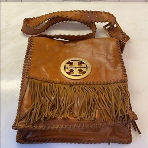 Tory Burch Fringe Leather Messenger